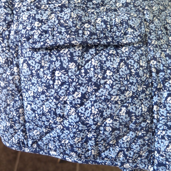 J. Crew Factory Womens Blue Ditsy Floral Quilted Jacket BK345 - Picture 5 of 12